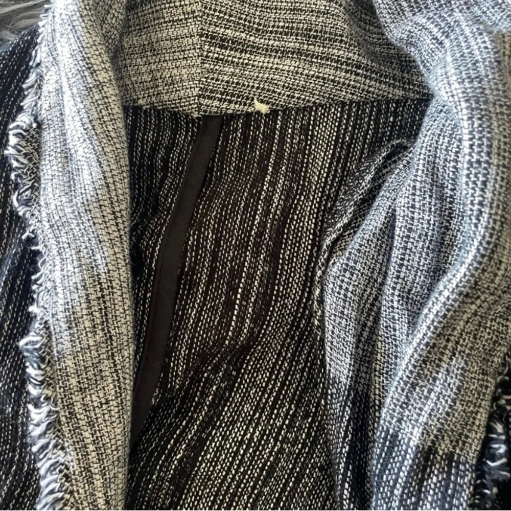 EILEEN FISHER hazy blocks organic cotton shawl jacket Great Autumn Weather - Picture 6 of 10